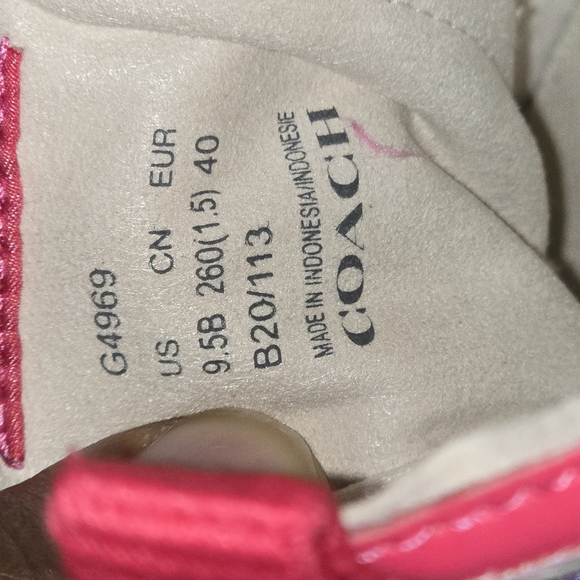 Coach Women's Pink and Cream Sneakers - Picture 5 of 10